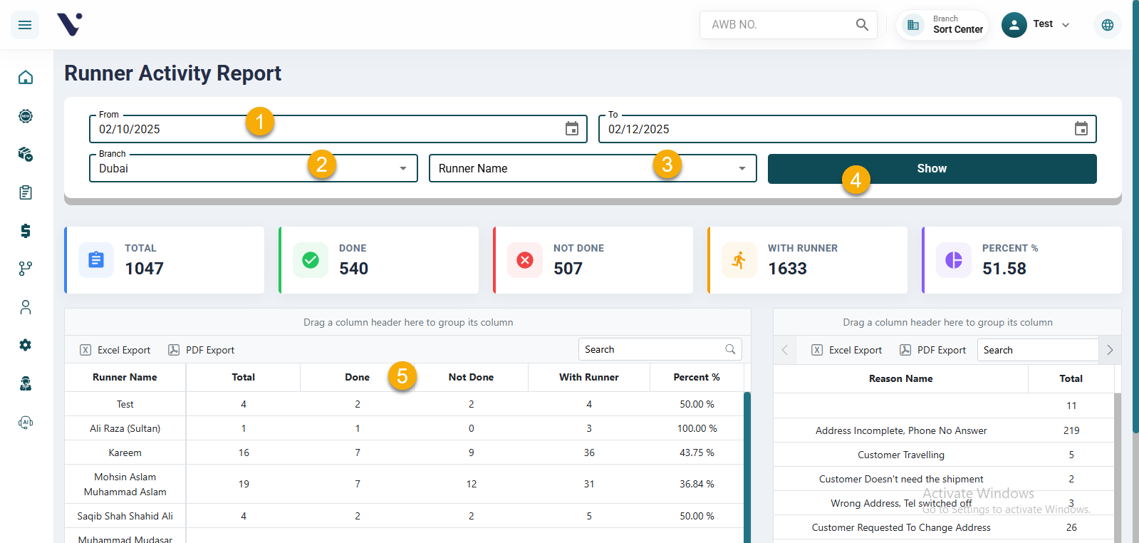 Runner Activity Inquiry