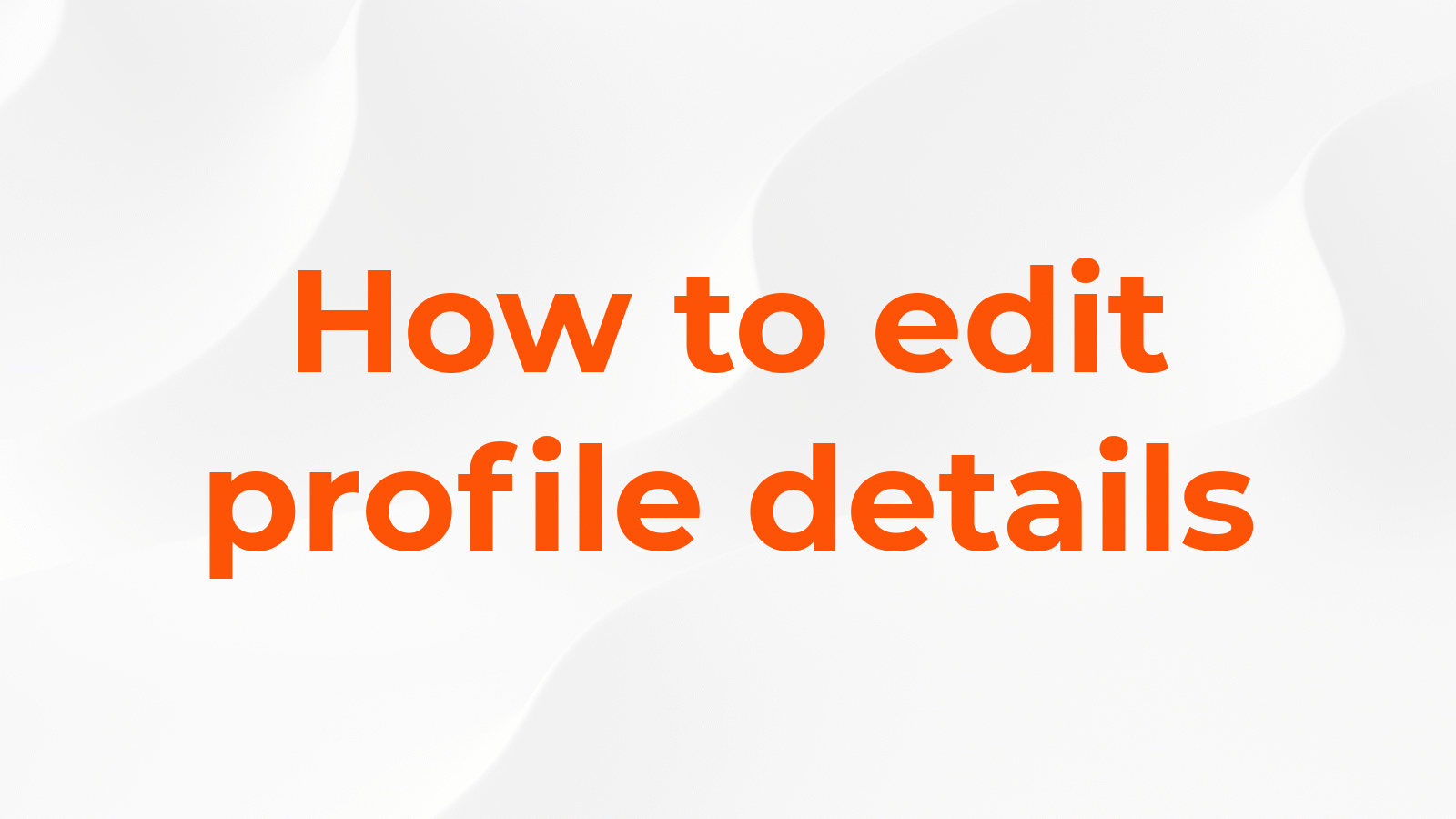 Edit Company Profile Details