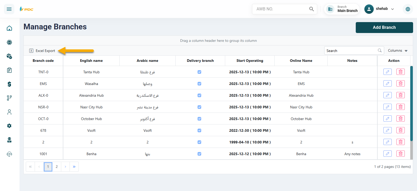 Exporting Table Data to CSV
